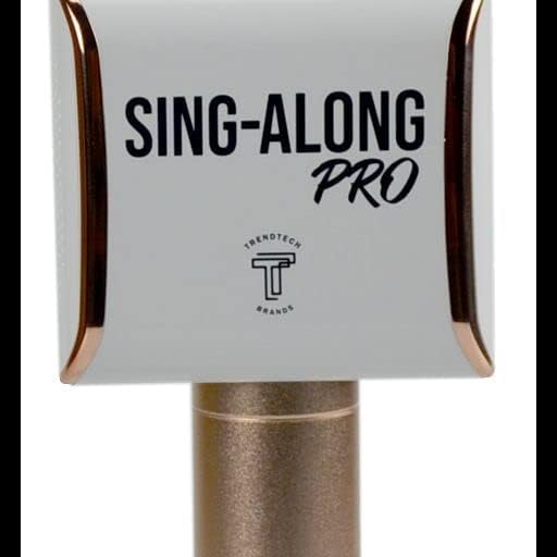 Sing-Along PRO Bluetooth Microphone - Wireless Karaoke Mic for Kids & Adults - Portable Home Karaoke Mic with Stereo Audio (Rose Gold)