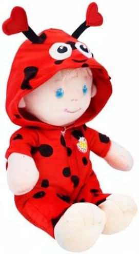 June Garden 12" Sweet Dolly Ladybug - Stuffed Ultra Soft Baby Doll for Birth and Up - Ladybug Outfit