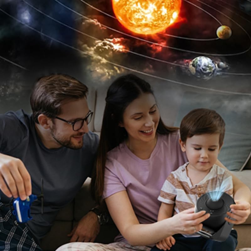 Planetarium Star Projector,Rusoso Galaxy Projector,13 in 1 Film Discs Projector Galaxy Night Light Starry Sky Lamp,360 ° Rotation, Low Noise,for Kids,Bedroom,Party,Game Rooms