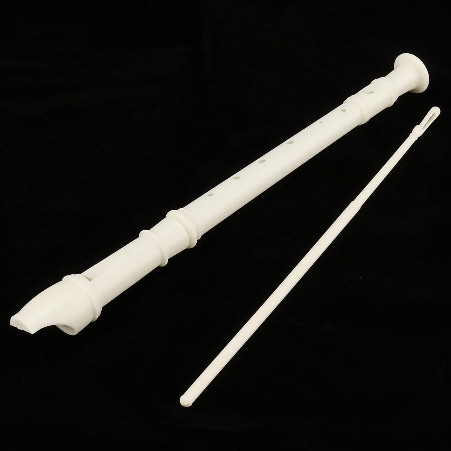 JAPCHET 24 Pack 12 Inch 8 Hole Soprano Recorders, German Style Descant Soprano Recorder, Plastic Descant Flute with Cleaning Rod & Storage Bag, for Graduation, Show, Gift White