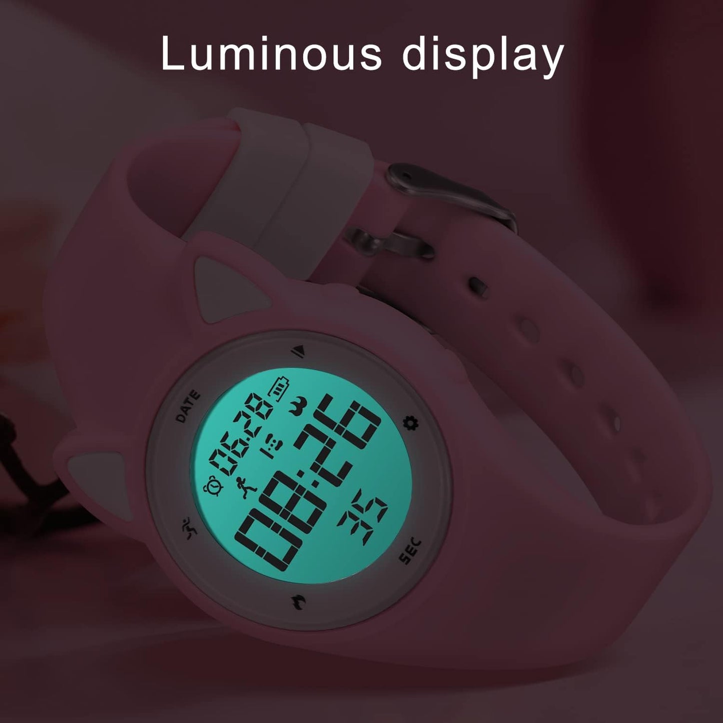 Kids Watches for Girls Boys Digital Sport Watch with Step Counter Pedometer Vibration Alarm Clock, No App Waterproof Fitness Tracker Kids Watch Boys Girls Teens Students Ages 5-16