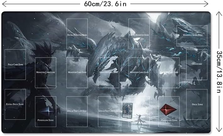 New Mlikemat Playmat Blue-Eyes Ultimate Dragon TCG CCG OCG Trading Card Game Mat with Zones + Free Bag (ZD039-462-A)
