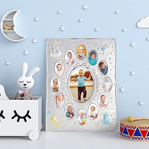 LASODY Baby's First Year Picture Frame, First Year By Month ,Baby Picture Frame
