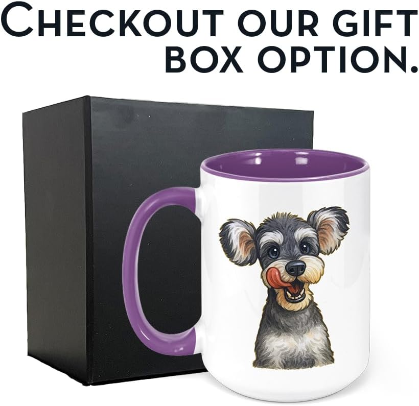 Personalized Coffee Mug, Custom Photo Caricature Gift, Funny Customized Coffee Gift for Men & Women, Custom Mugs with Pictures, Purple 15oz Customized Ceramic Tea Cup