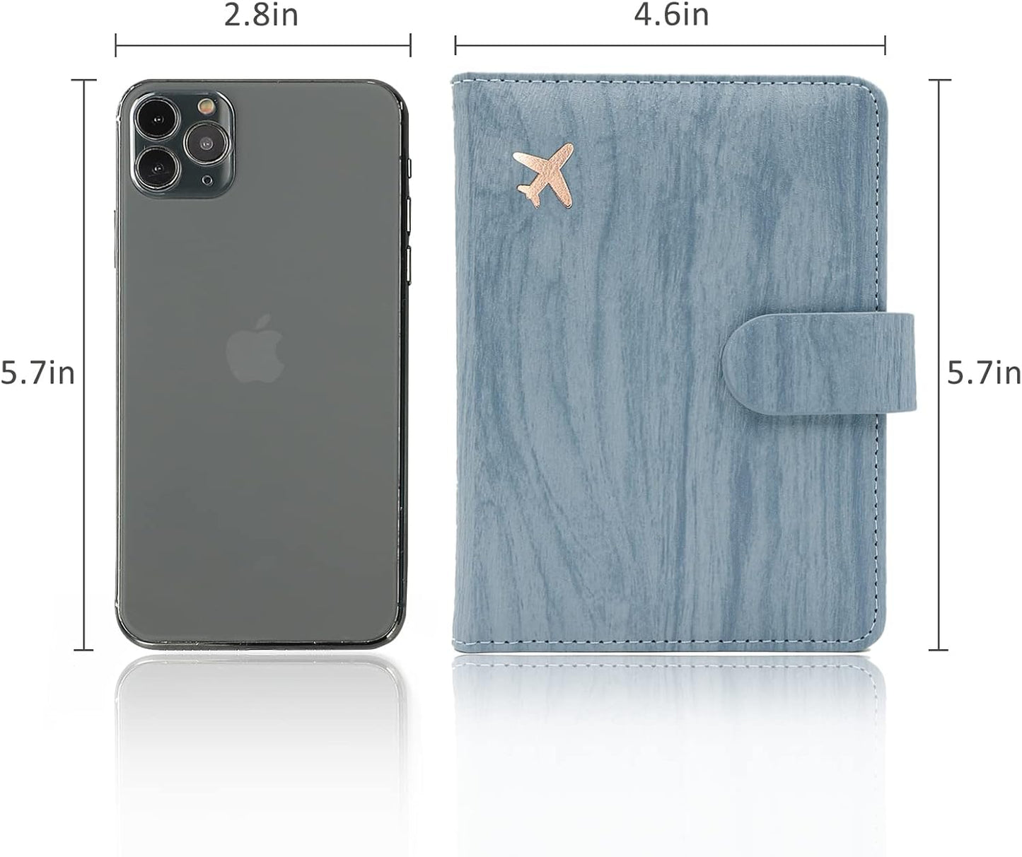 Melsbrinna Rfid Passport Holder for Travel women/Men, Cute Passport Wallet Rfid Blocking Card Slots, Rfid Passport Cover/CaseTravel Wallet, Passport Book Holder (1, Blue1)