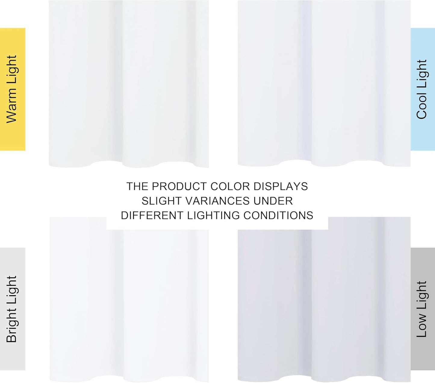 NICETOWN 100% Blackout Window Curtain Panels, Cold and Full Light Blocking Drapes with Black Liner for Nursery, 84 inches Drop Thermal Insulated Draperies (White, 2 Pieces, 52 Wide Each Panel)