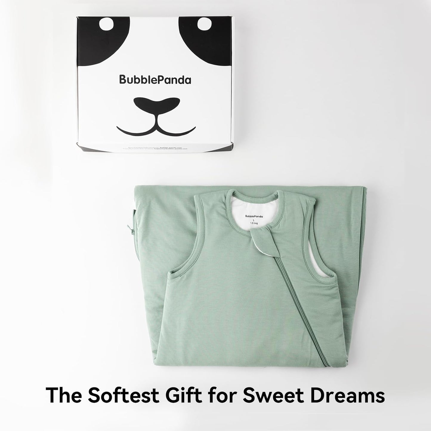 BubblePanda Rayon Made from Bamboo Sleep Sack 6-12 Months 0.5 Tog Soft Lightweight Toddler Sleep Sack for Babies 2-Way Zipper Wearable Blanket Baby 6 Months