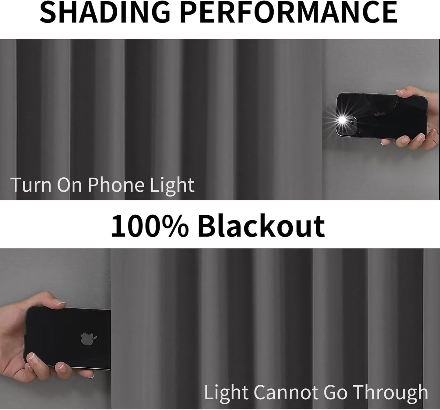 Joydeco Dark Grey Blackout Curtains 120 Inches Long, Extra Long Grey Curtains for Living Room Bedroom, Total Room Darkening Thermal Insulated Solid Drapes for Windows with Grommets