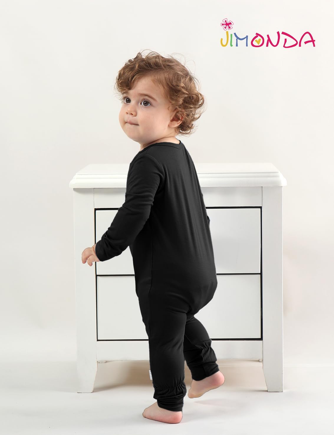 Jimonda Baby Romper Boys Girls Bamboo Pajamas 2-Way Zipper Footless Unisex Long Sleeve Sleepers Sleep and Play 0-24 Months