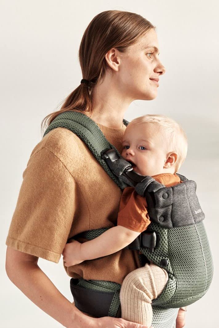 BabyBjörn Baby Carrier Harmony, Dark Green, 3D Mesh | 3-in-1 Ergonomic Baby Carrier; Newborn, Facing-in, Outward-Facing, and Back Carrying Positions Supported (7-40 lbs), Newborn to Toddler