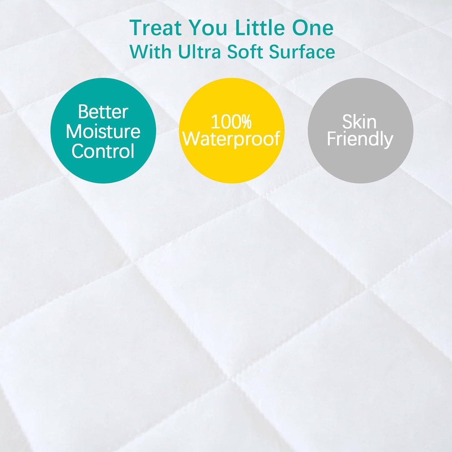 Mini Crib Mattress Protector Sheets Fitted Waterproof Mini Crib Mattress Protector Pad Cover White 2 Pack Quilted 38" x 24"