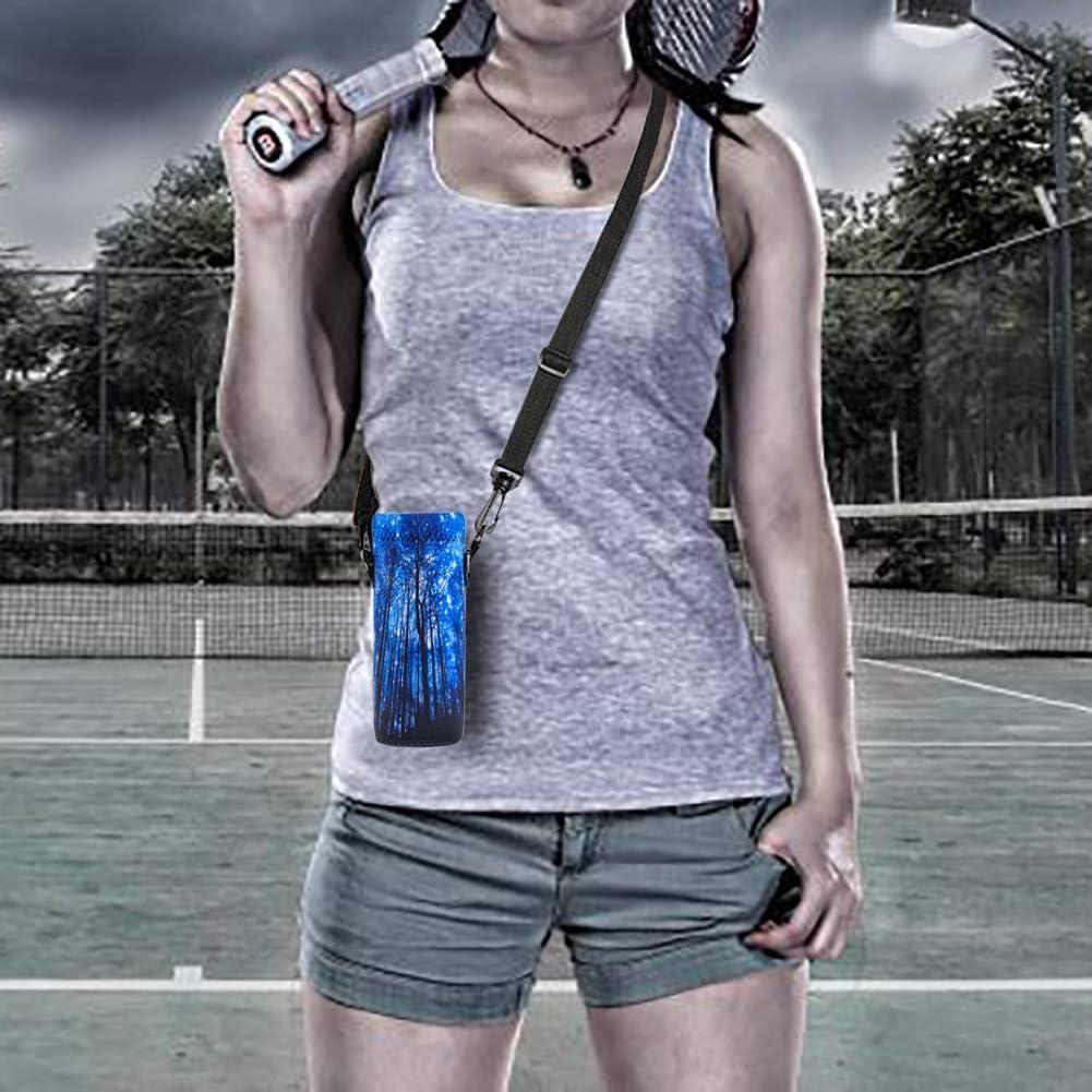 Neoprene Water Bottle Carrier Bag with Adjustable Shoulder Strap for Men Women Walking Hiking,Portable Insulated Holder Case for Stainless Steel/Glass/Plastic Bottles