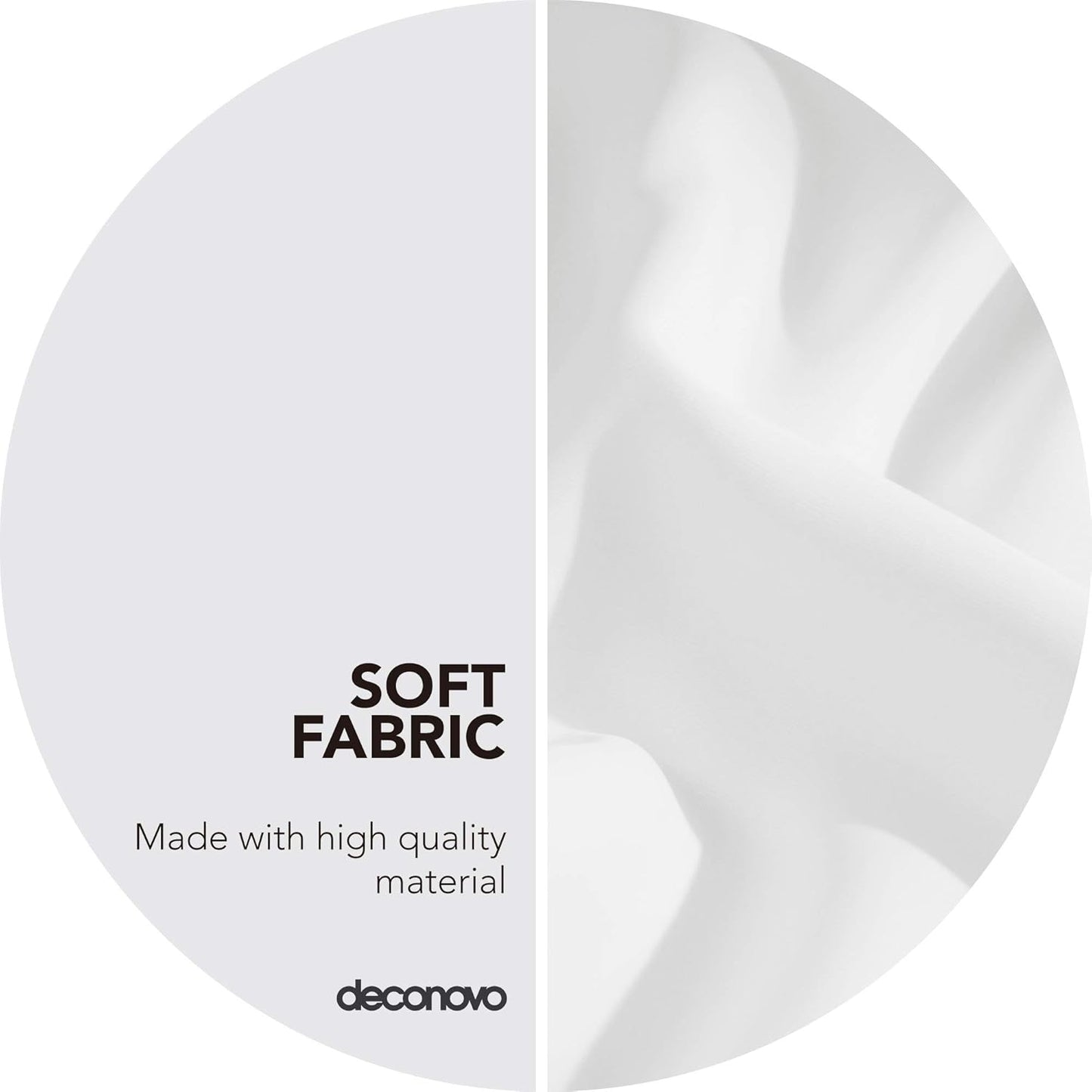 Deconovo Blackout Curtains, Room Darkening Thermal Insulated Window Drapes, Noise Reducing, Grommet Top, 2 Panels 38W x 84L Inch Machine Washable for Bedroom Living Room Nursery Snow White