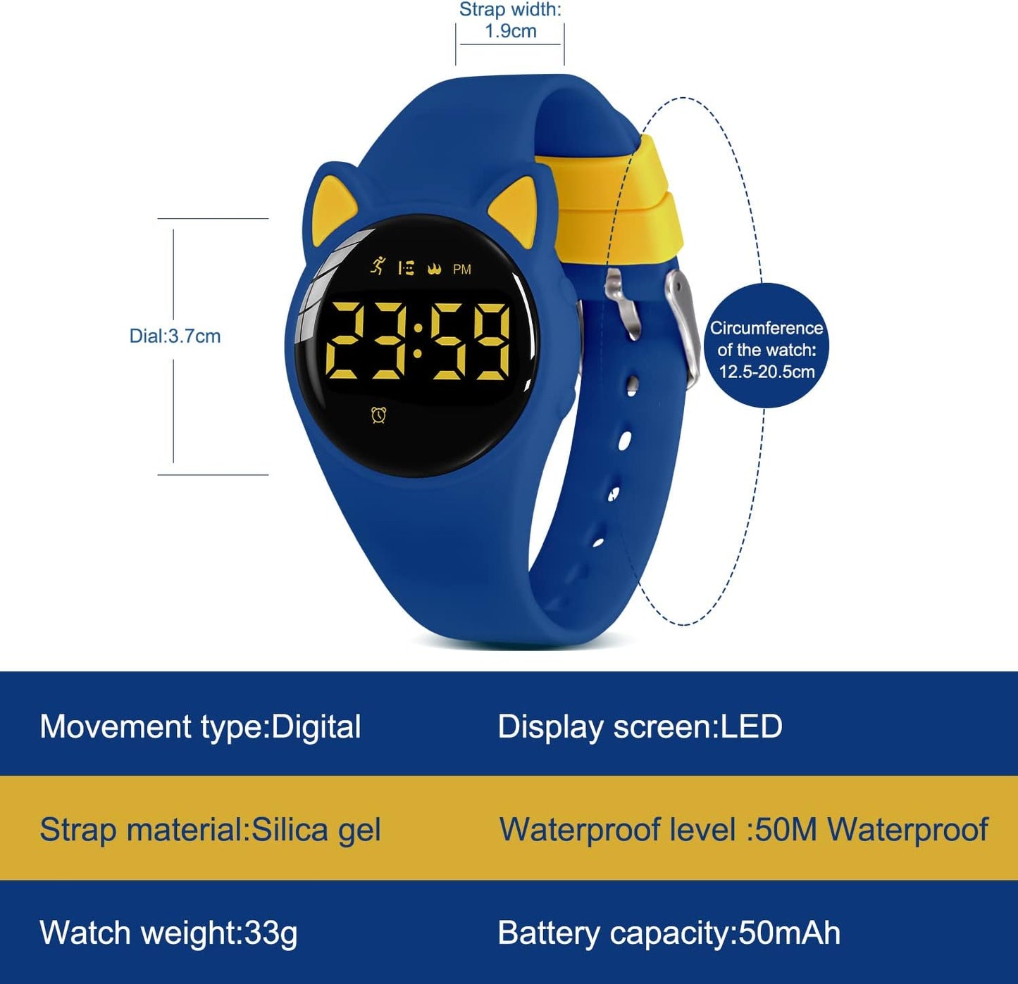 Kids Watches for Girls Boys Digital Sport Watch with Step Counter Pedometer Vibration Alarm Clock, No App Waterproof Fitness Tracker Kids Watch Boys Girls Teens Students Ages 5-16