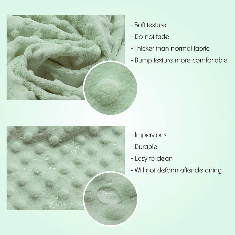 Baby Changing Pad Cover, Super Soft Plush Dot Diaper Changing Table Covers for Baby Girls and Boys, Ultra Comfortable, Safe for Babies, Fit 32"/34'' x 16" Pad (Green)