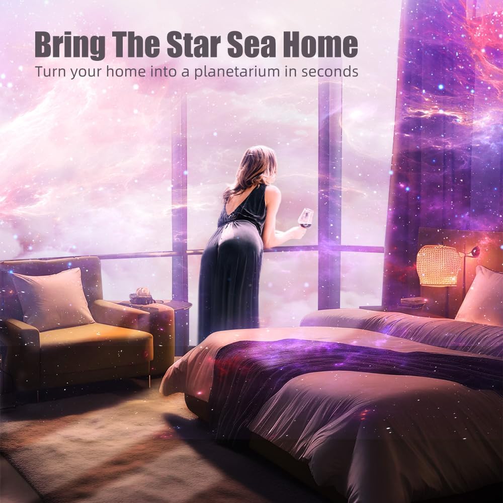 Astronaut Galaxy Projector Night Light with Timer and Remote - AceGamer Star Starry Nebula LED Lamp, Gift for Kids and Adults for Bedroom, Christmas, Birthday, Valentine's Day etc. (Pink-White)