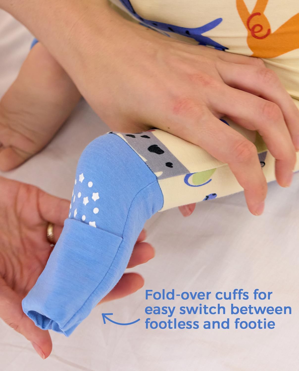 Bamboo Viscose Baby Convertible Footie Pajama, Zipper Pajamas for Baby Boys & Girls, Sleep & Play Footed Pjs