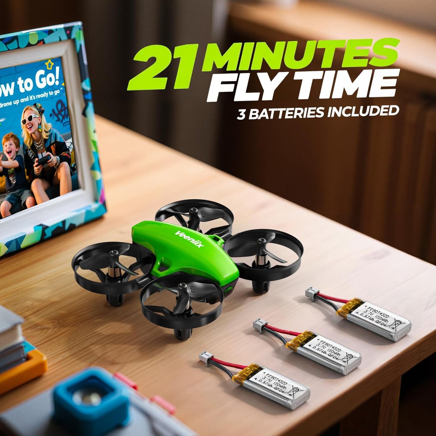 V995 Mini Drone for Kids and Beginners, Indoor Outdoor Quadcopter Plane for Boys Girls with 3D Flips,360° Rotation,Circle Fly,Auto Hover, Headless Mode and 3 Batteries,Gift for Boys and Girls