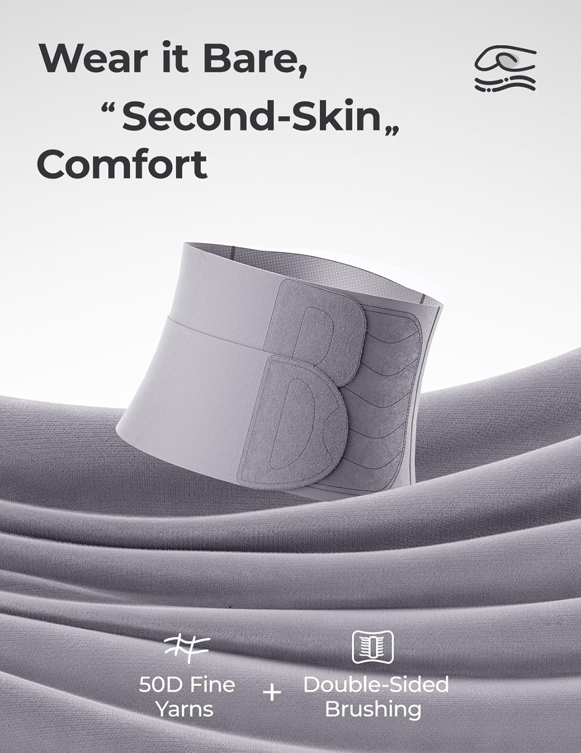 Momcozy Ergowrap Postpartum Belly Band for Natural and C-Section Recovery, Abdominal Binder with 3D Abdomen Lifting & Ergonomic Back Support, Seamless Belly Wrap Shapewear for Post Surgery Recovery