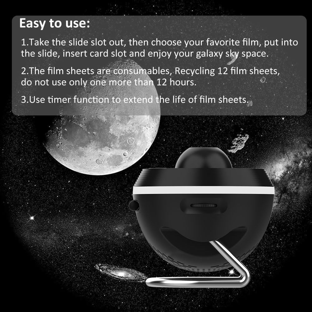 Galaxy Projector for Bedroom, 13 in 1 Home Planetarium Projector Lamp with Meteor, LED Space Galaxy Lamp, Night Lights Room Decor for Kids Adults Birthdays Christmas Gifts