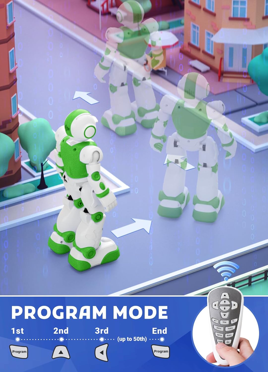 Robot Toys for Kids,Programmable Remote Control Smart Walking Dancing Robot Toy with Gesture & Sensing for Age 4 5 6 7 8 9 10 Year Old Boys for Birthday Present,Green