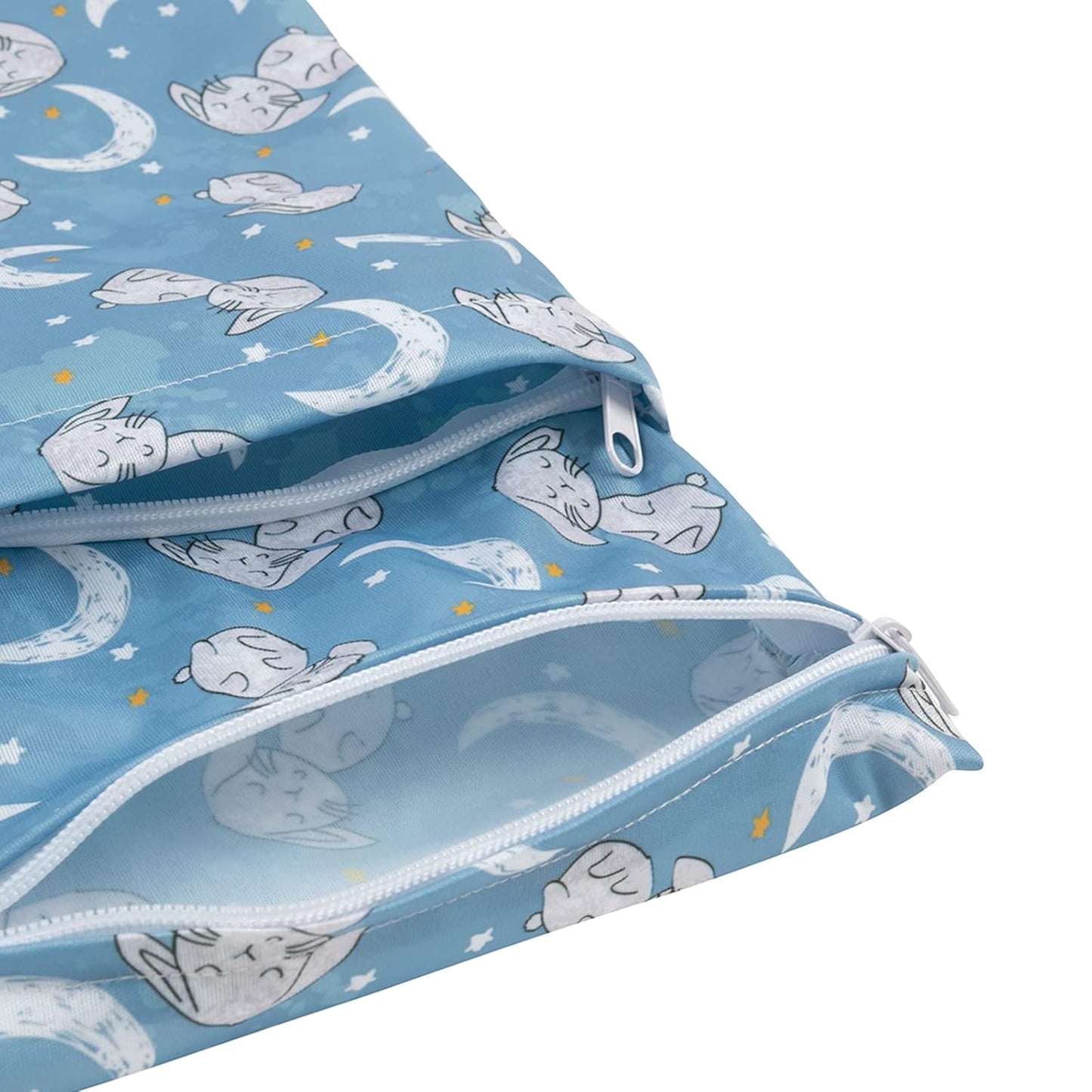 babygoal Wet Dry Bags for Baby Cloth Diapers, Washable Travel Bags, Beach, Pool, Gym Bag for Swimsuits & Wet Clothes with Two Zippered Pockets 3 Pack, 3LN28