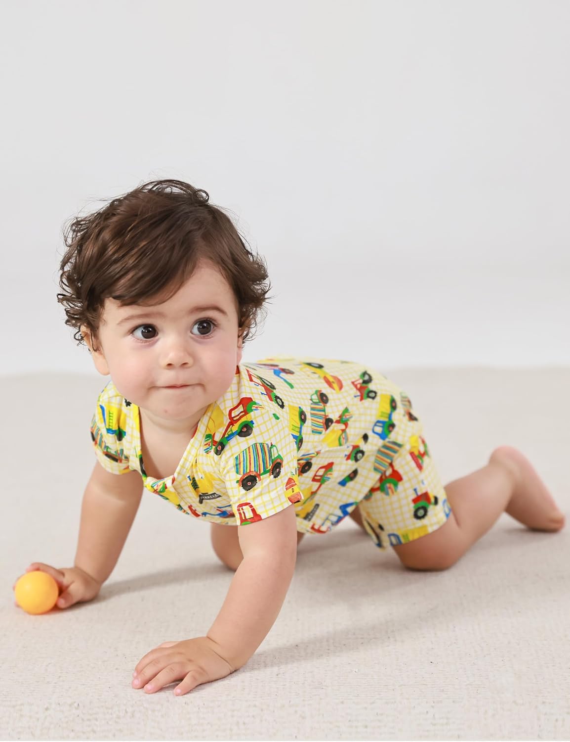 Baby Boys Bamboo Viscose Short Sleeve Romper Soft Comfy Infant Summer Jumpsuit