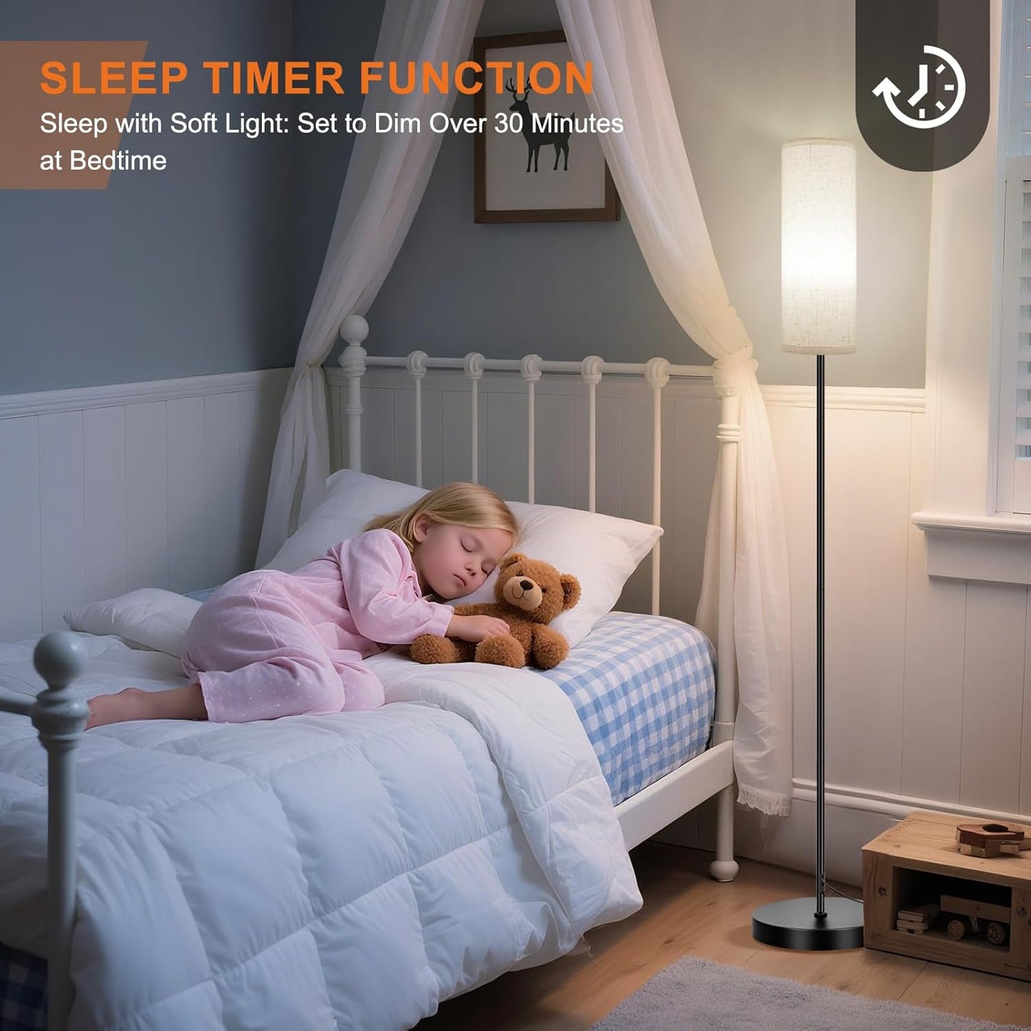 FRIDEKO HOME 2 Pack Floor Lamps for Living Room, Dimmable Colors Temperature & Brightness, Modern Floor Lamp with Remote, Tall Standing Lamps for Living Room Bedroom Office, Beige Shade 9W RGB Bulb