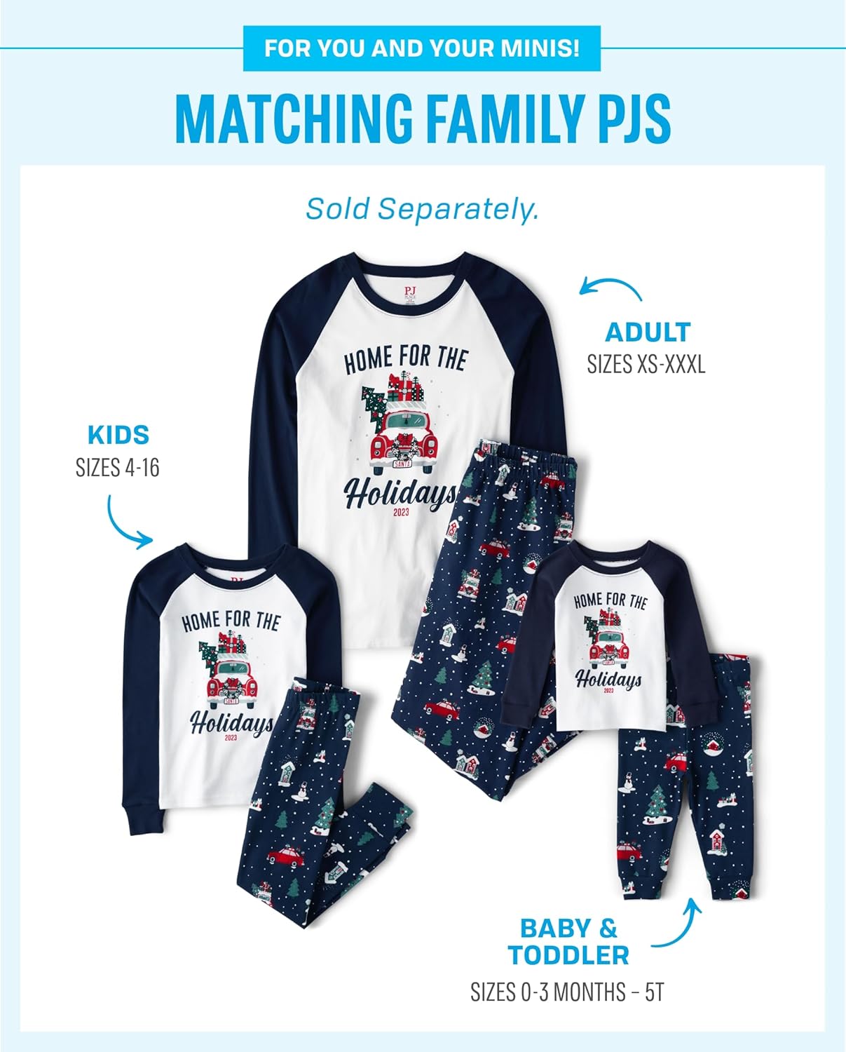 The Children’s Place Family Matching, Christmas and Holiday Pajama Sets, Cotton