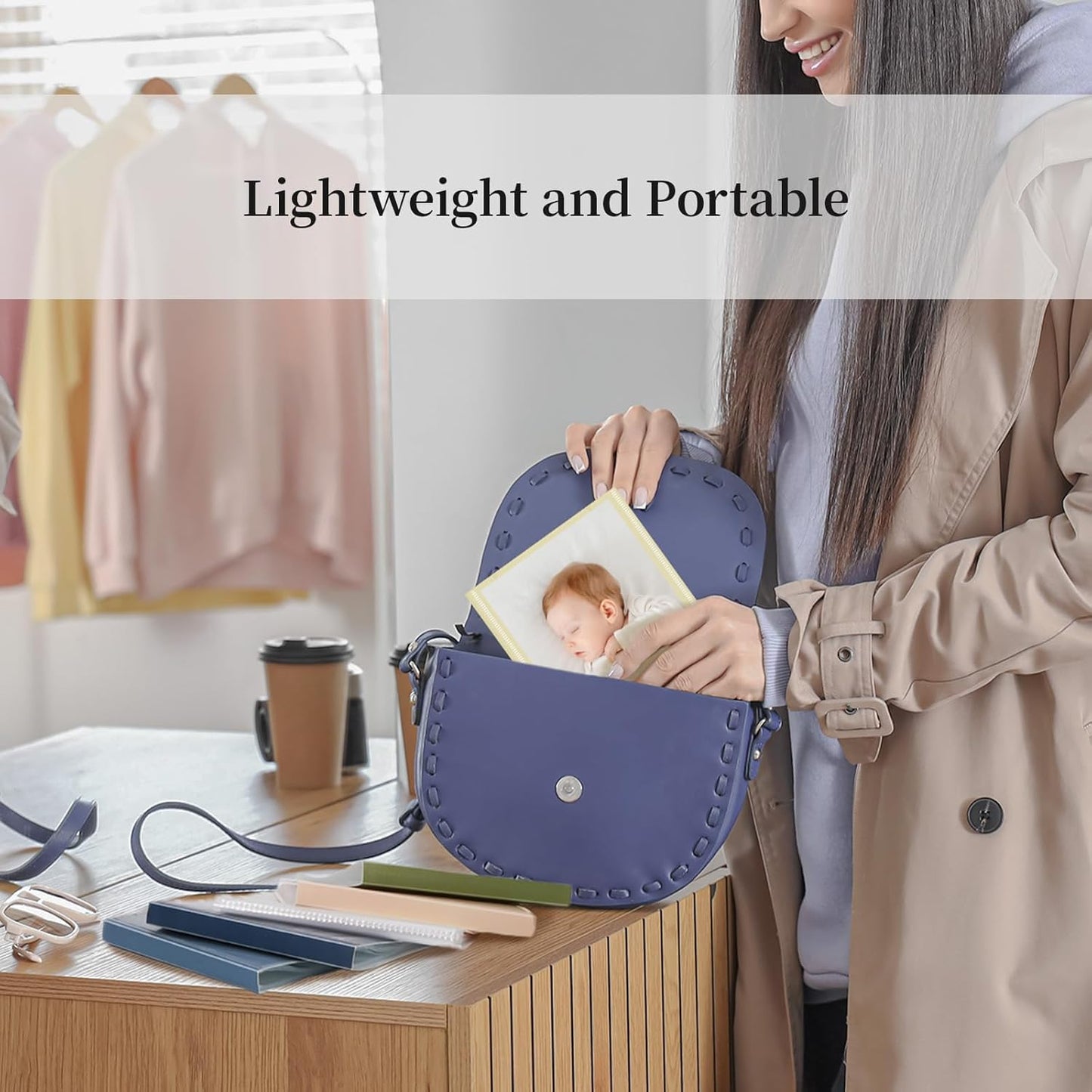 Vienrose Small Photo Album for 4x6 Pictures – 26 Pockets Holds 52 Photos, Customizable Plastic Covers, Morandi Color Postcard Album, Wedding Travel Baby Gift – Green + Orange + Beige (Set of 3)