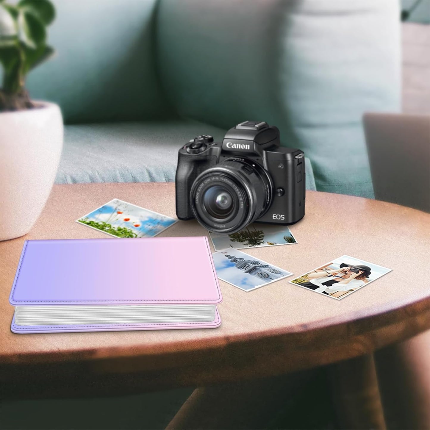 Fintie Photo Album for 4x6 Photos - 112 Pockets Vegan Leather Cover Memory Albums Book for Birthday Family Anniversary Vacation Pictures, Fantasy Ombre