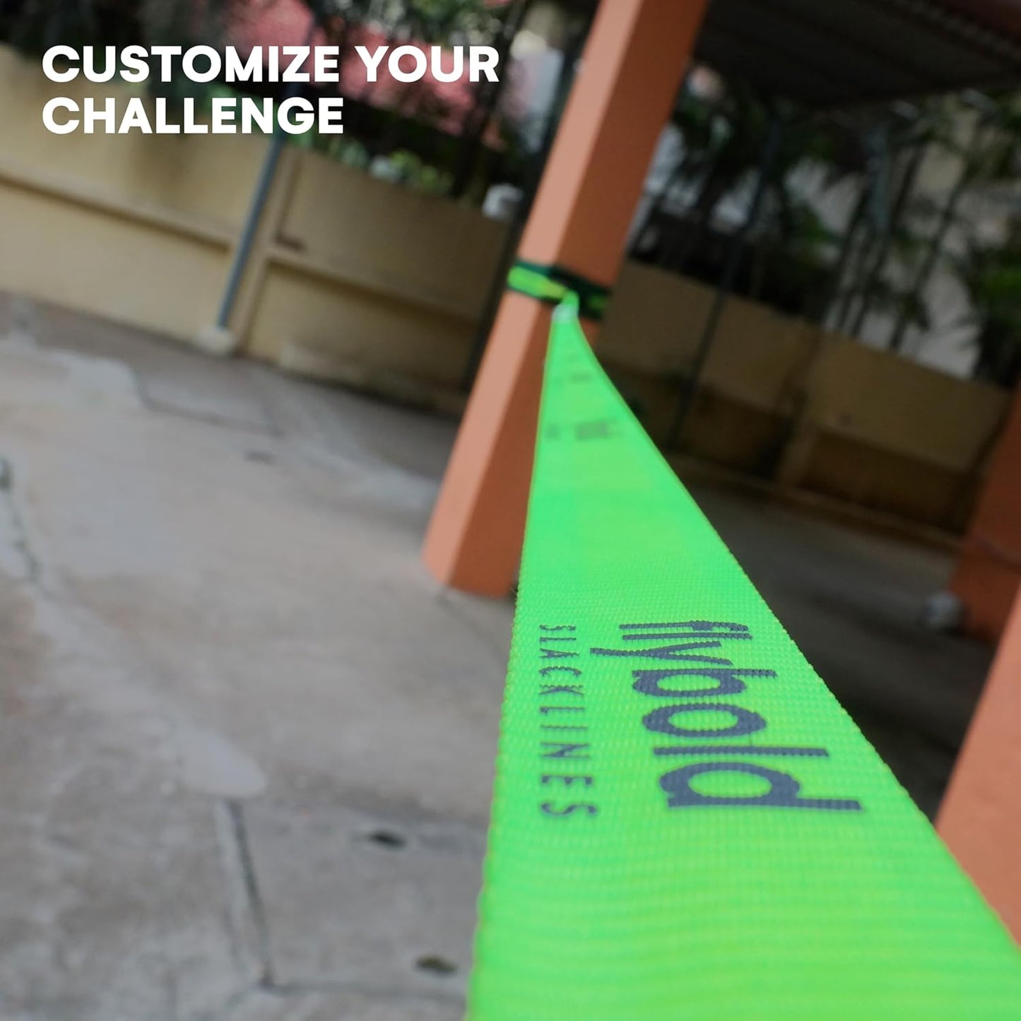 Flybold Obstacle Course for Kids - 40 Ft Ninja Warrior Slackline Kit with 8 Adjustable Obstacles - Tree Protectors, Twin Gear Ratchets, Carry Bag - Complete Outdoor Adventure Set