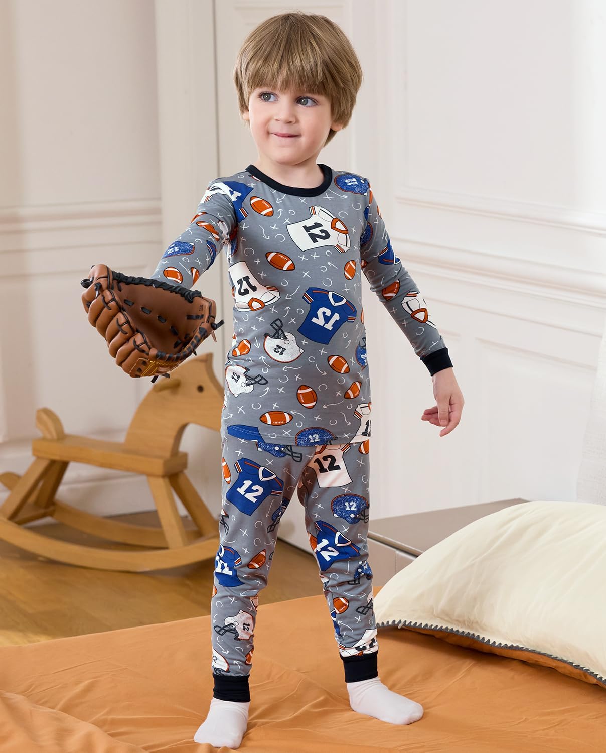 Bamboo Viscose Toddler Pajamas Boys Girls Baby 12M-8Y Pjs Sets Kids 2pcs Snug fit Long-Sleeve Sleepwear