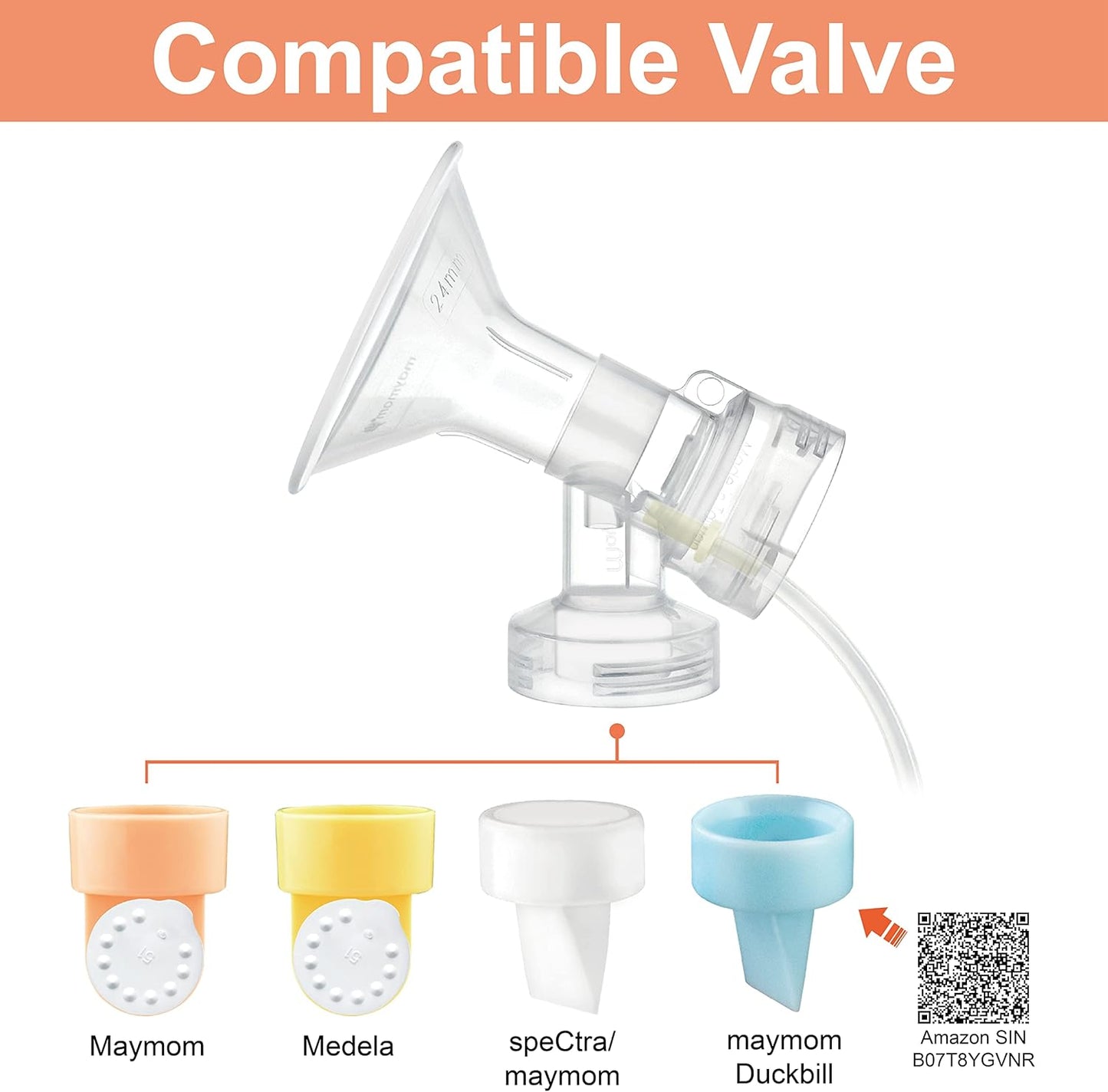 Maymom Breast Pump Kit Compatible with Medela Pump in Style Advanced Pump; 2xTwo-Piece 21mm Breastshield, 2 Valve, 4 Membrane, 2 Replacement Tubing; Replacement Part for Medela Shield, Medela Valve