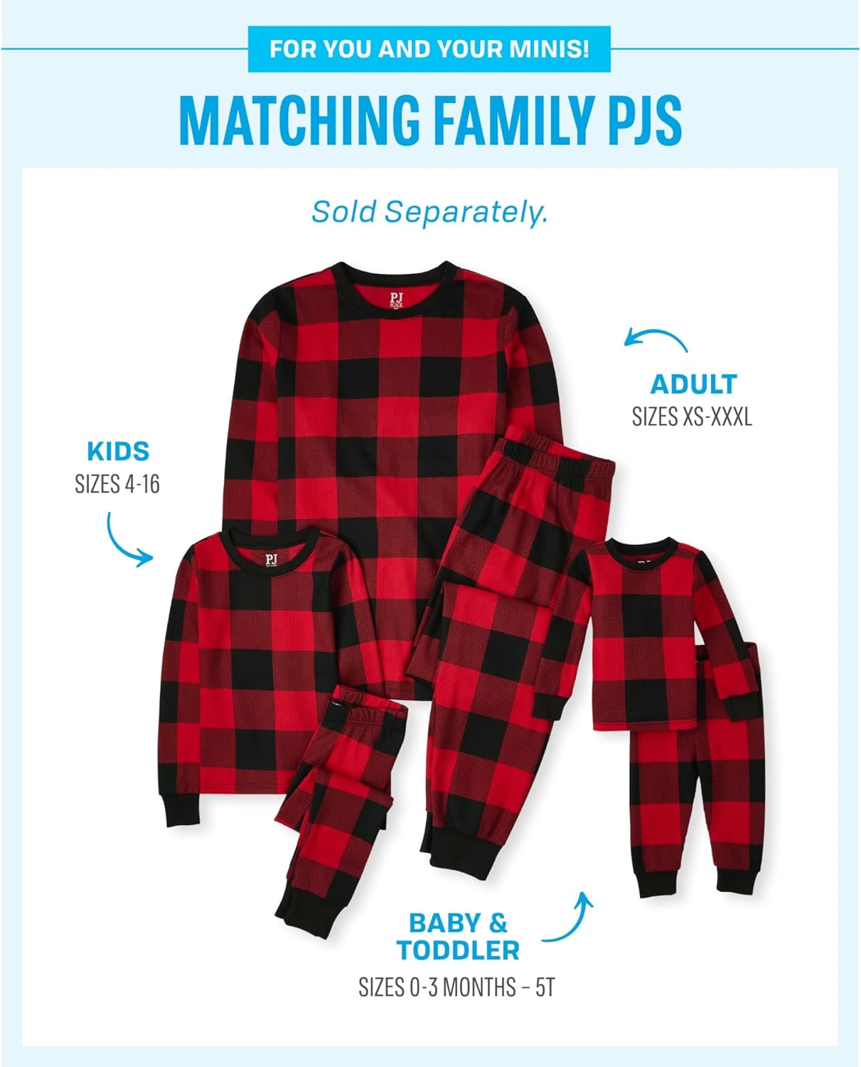 The Children’s Place Family Matching, Christmas and Holiday Pajama Sets, Cotton
