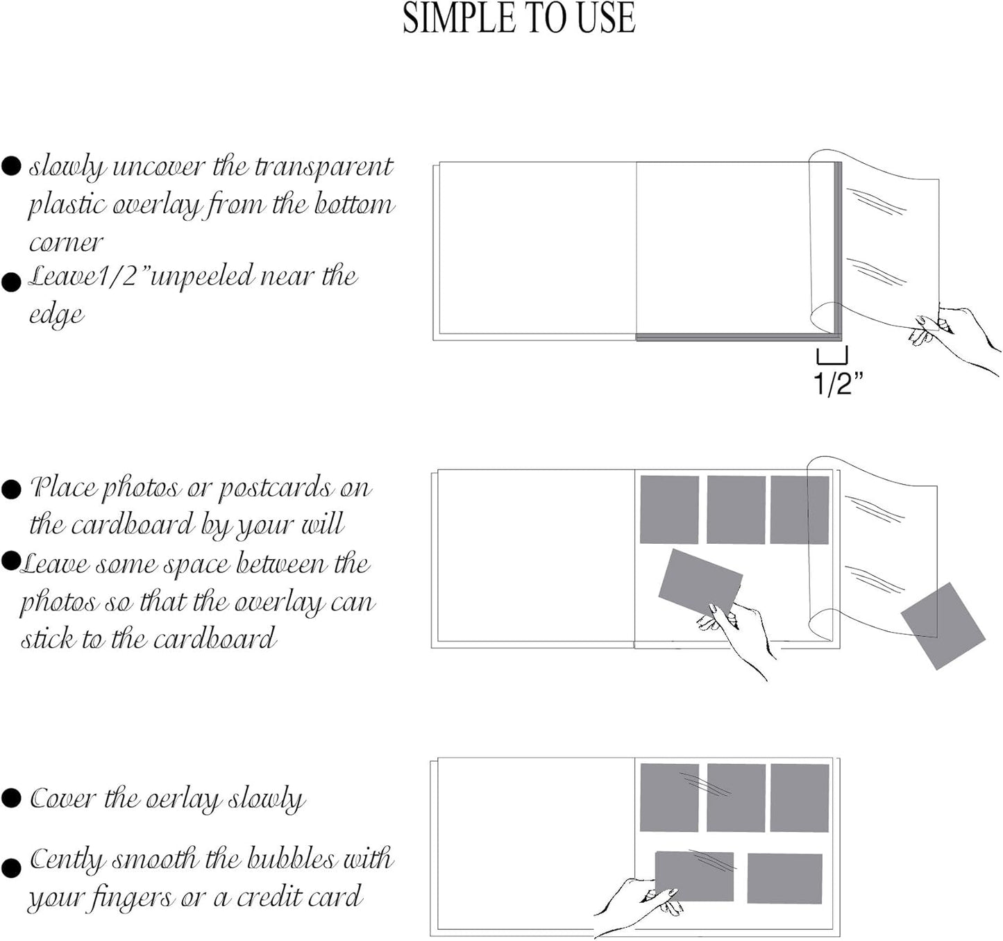 Magnetic Self-Stick Page Photo Album, Family Album, Leather Cover, Hand Made DIY Albums Holds 3x5, 4x6, 5x7, 6x8,8x10 Photos A52035 (Red Brown, Large)