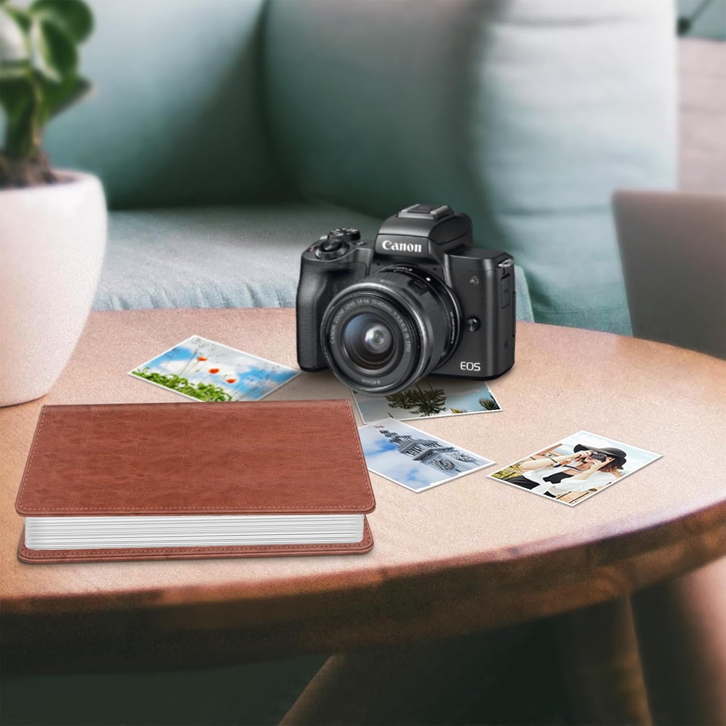 Fintie Photo Album for 4x6 Photos - 112 Pockets Vegan Leather Cover Memory Albums Book for Birthday Family Anniversary Vacation Pictures, Vintage Brown