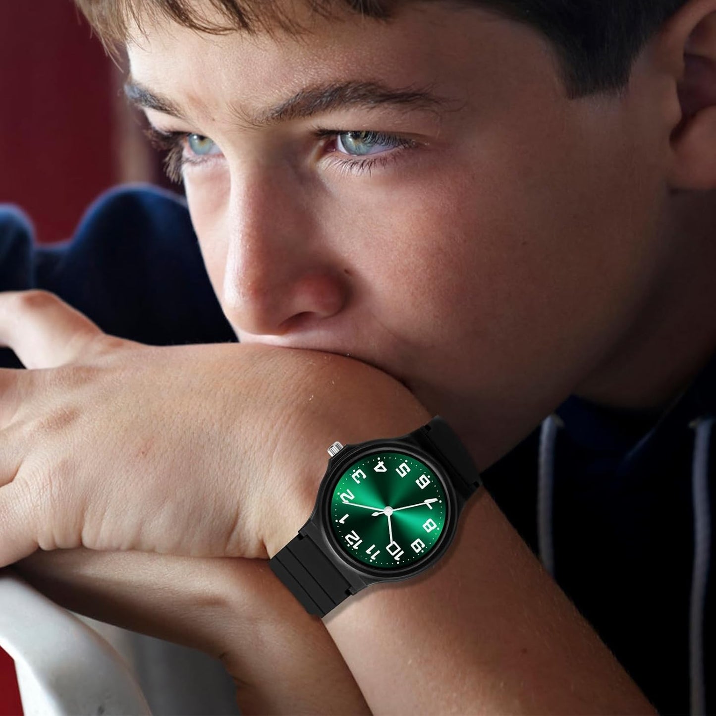 Kids Analog Watch Boys Girls, 30M Waterproof, Sports Watch for Boys, Easy to Read Children's Thin Dial Wrist Watches with Soft Band, for Ages 5-15 Kids Great Birthday Gifts Christmas Day