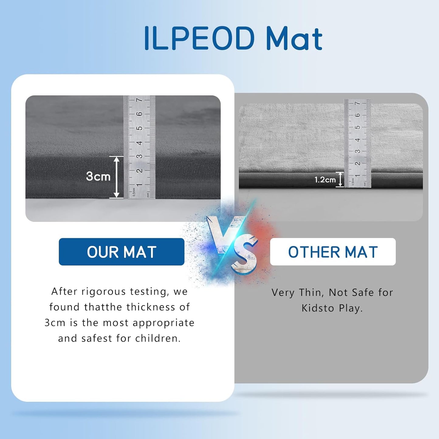 Baby Play Mat 1.2" Thick Memory Foam Nursery Rug Area Rug, 9’2” X 6’7” Yoga Mat Playmat Crawling Mat for Baby,Toddlers, Infants, Kids,Floor Mat Tatami Mat for Living Room with Non-Slip(Grey)