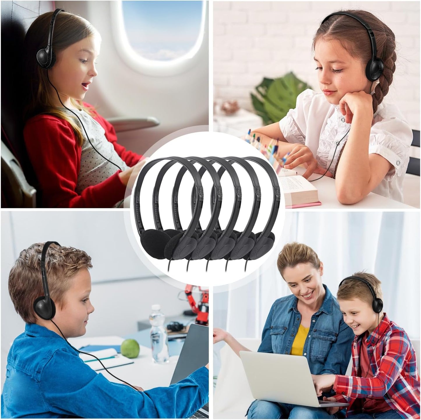 Kids Headphones Bulk 30 Pack for School Classroom Students Children Toddler Boys Girls Teen Adults