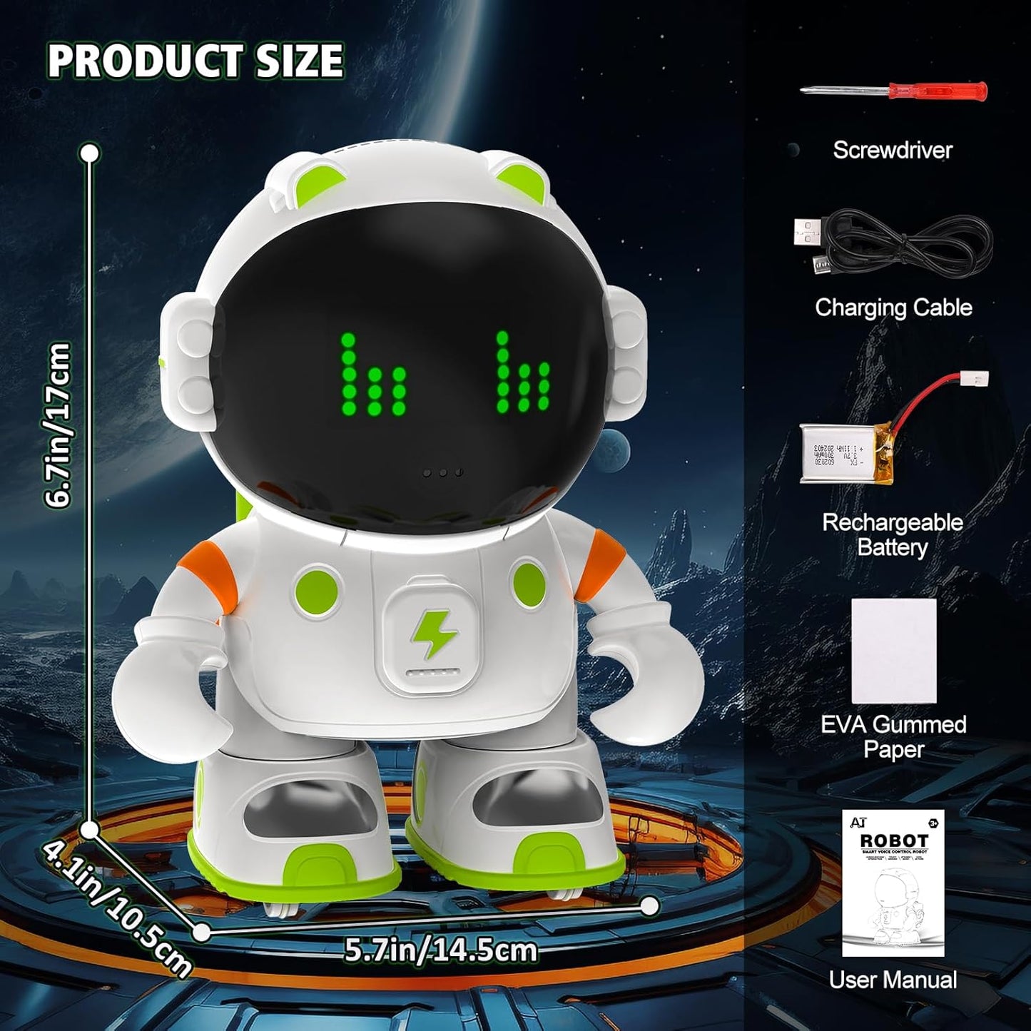 REMOKING Robot Toys, Educational Toys Robotics for Kids,Sing,Dance,Touch and Voice Control,Speak Like You,Great Toy Robot Gifts for Kids Toddlers Boys Girls 3 4 5 6 7 8 Years and up
