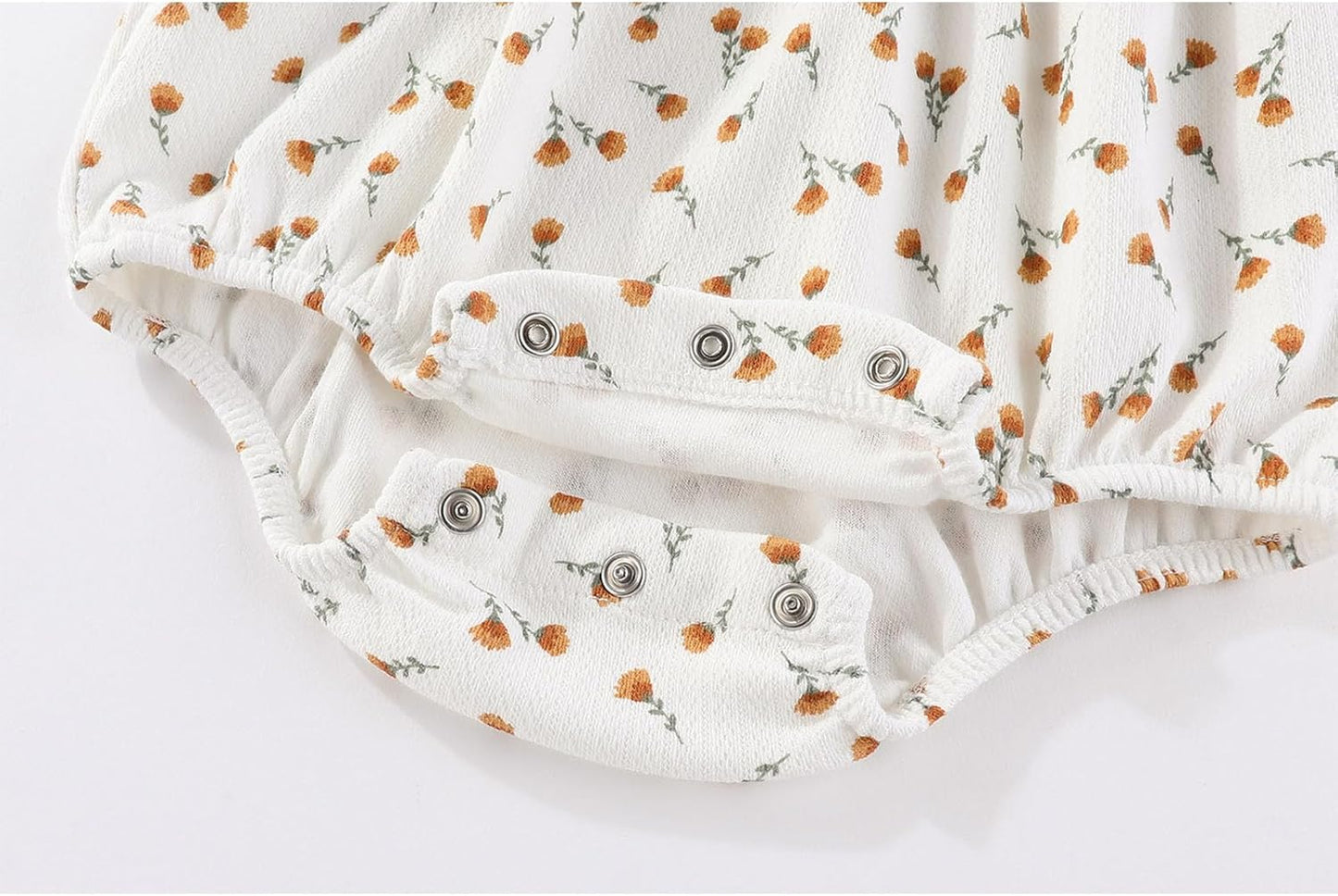 Baby Girl Clothes Cotton Bubble Romper Floral Bodysuits Infant Outfit Set