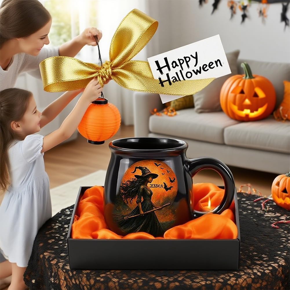 Custom Witch Cauldron Mug, Personalized Witches Brew Halloween Coffee Mug, Halloween Mugs Gifts For Women, Besties, Family, Witches Cauldron, Witch Coffee Mug, Witchy Gifts For Women (1PC)