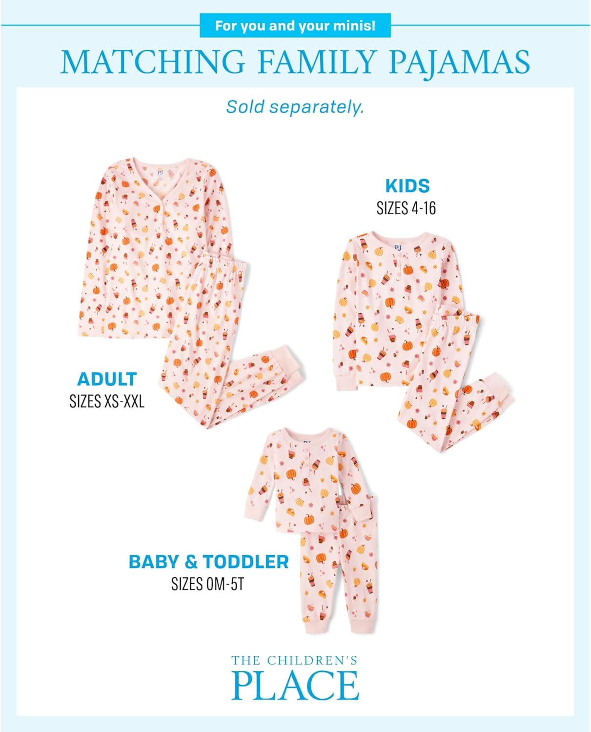 The Children’s Place Family Matching, Christmas and Holiday Pajama Sets, Cotton