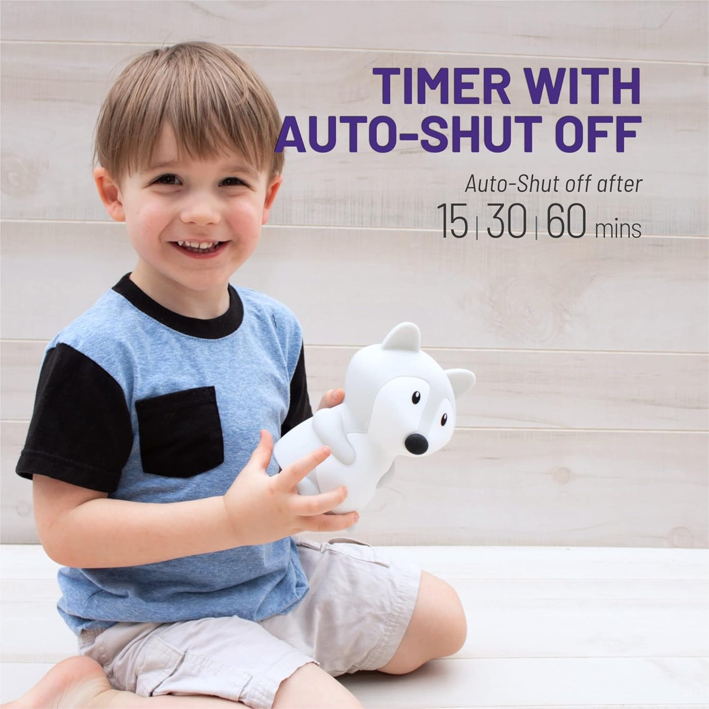 Lumipets Remote Control Silicone Night Light for Kids - Fox Design with 9 Soft Colors & Sleep Timer - Rechargeable, Battery-Operated Lamp for Bedroom | Baby Nursery, Toddler, Girls, Boys