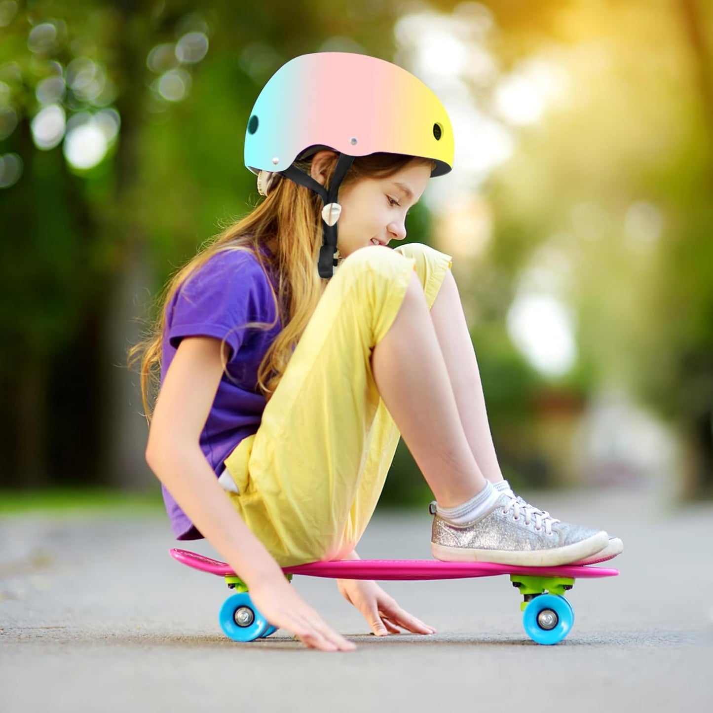 Kids Helmet for 2-3-5-8-14 Ages Girls and Boys, Ventilation and Impact Resistance Toddler Helmet for Multi-Sport Bicycle Scooter Inline Roller Skate and Skateboarding