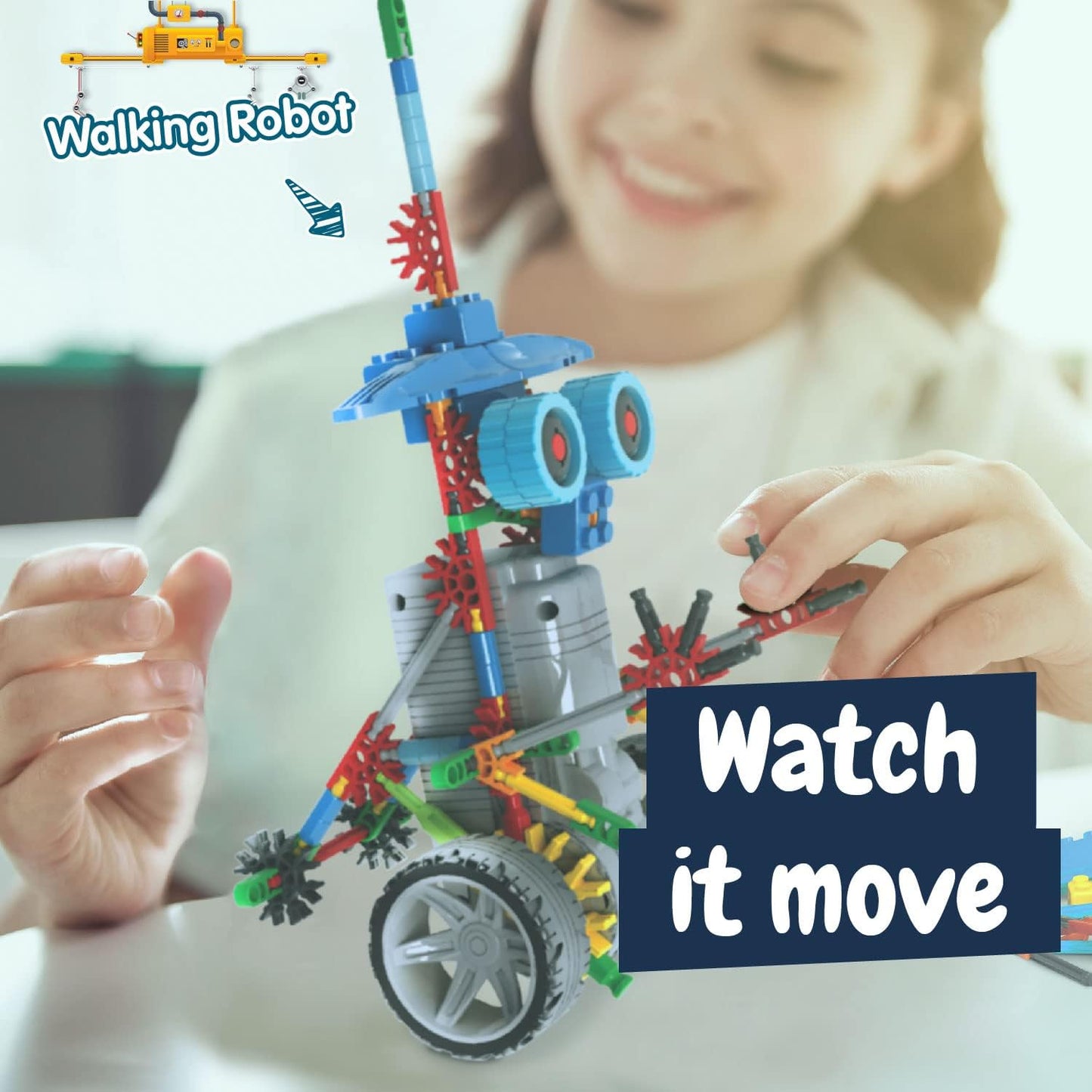 Science4you Deltabot Robot Toy Kit for Kids Age 8-12 - STEM 117 Pieces Robotics Kit, Build Your Own Robot Toy for Kids Age 8+, Educational Science Kits DIY Building Toys, Gift for Boys and Girls