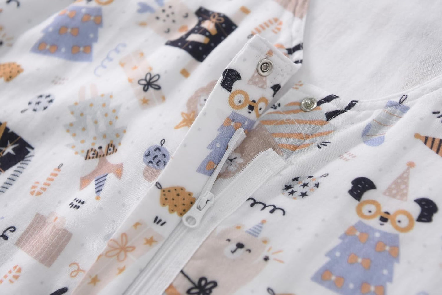 Baby Sleep Sack 1-2 T Baby Wearable Blanket 100% Organic Cotton 0.5 TOG Muslin Toddler Sleeping Sacks 2- Way Zipper Soft 12-24 M