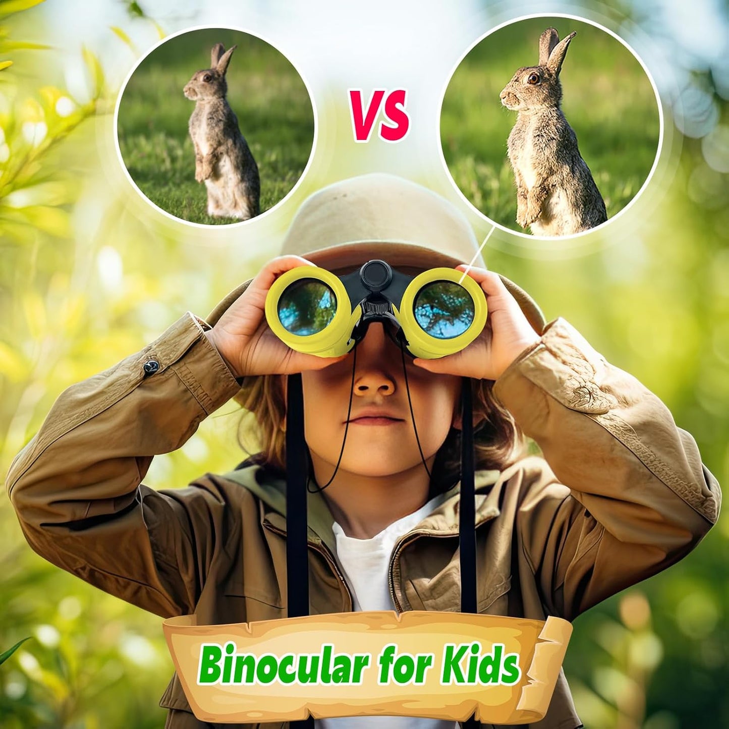 Binoculars for Kids, Kids Binoculars for Ages 3-12 Boys Girls, Outdoor Gifts Toys for Kids- Perfect for Bird Watching, Camping, and Outdoor Exploration