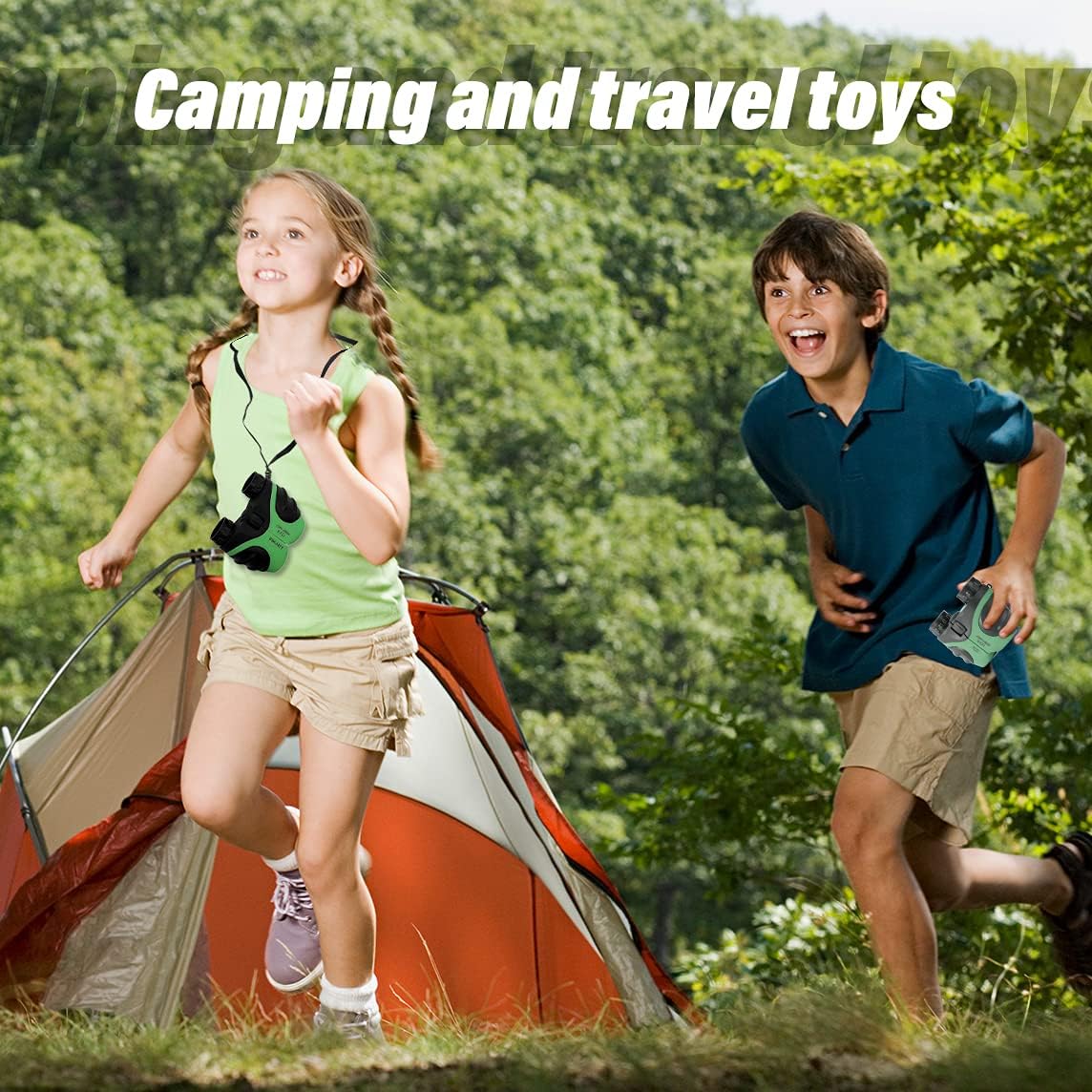 Easter Gifts for 3-12 Years Old Boys, VNVDFLM Compact 8x21 Shock Proof Green Binoculars for Bird Watching Kids Telescope for Teens Toys for 5-10 Years Old Girls (Green)